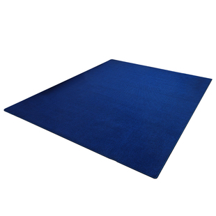 中古风纯色亚麻仿剑麻蓝色客厅地毯沙发茶几毯卧室满铺地垫防猫抓