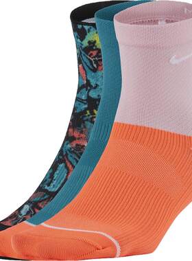 nike耐克运动舒适袜子男女潮袜新款加厚毛巾底三双装CU8385-900
