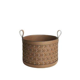 纳茉 IVAND皮革编织收纳筐LamomeDeco脏衣篓高颜值轻奢编织收纳篮