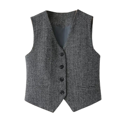 秋冬西装马甲女时髦洋气叠穿马夹