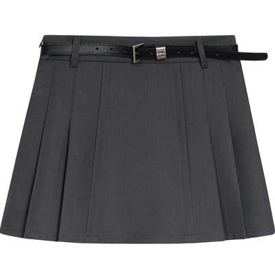 复古高腰西装A字显瘦半身裙