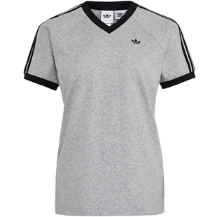 adidas阿迪达斯三叶草夏季女子运动休闲短袖T恤KU4771