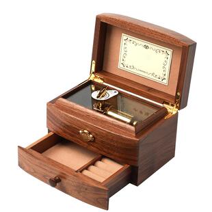 RHYMES雷曼士30音首饰盒私人定制送女友生日情人礼物胡桃木八音盒