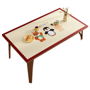 卡通餐桌垫高级感皮革免洗防油防水桌布防烫书桌柜茶几台面保护垫