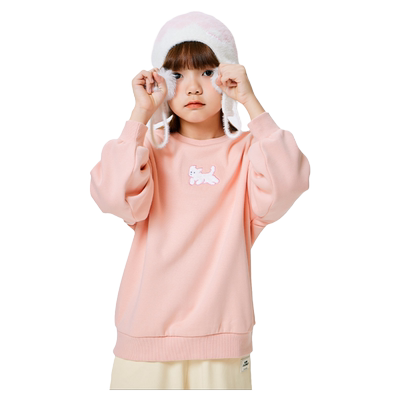 巴拉巴拉女童圆领卫衣中大童加绒打底衫儿童加厚上衣冬装新款童装