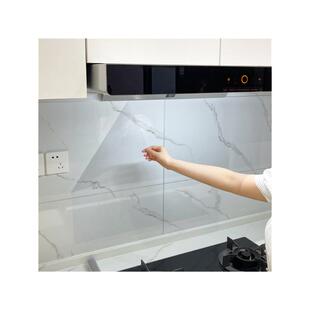 静电厨房防油贴纸耐高温瓷砖墙壁自粘油烟机橱柜灶台透明防水贴膜