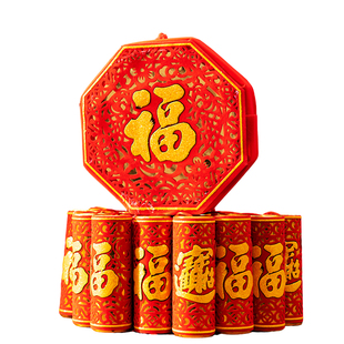 马年2026新年装饰元旦剪纸福字鞭炮串挂件过年客厅玄关酒店布置
