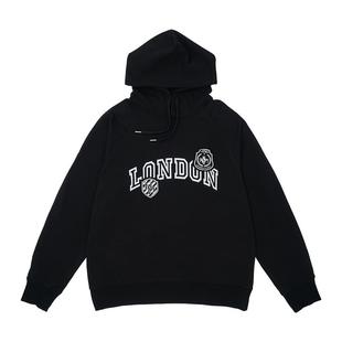 NPNG连帽卫衣男字母刺绣宽松套头衫男女同款休闲百搭秋冬上衣