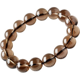 茶晶手串玛瑙玉髓翡翠宝玉石佛珠念珠散珠子东海白水晶茶水晶手链