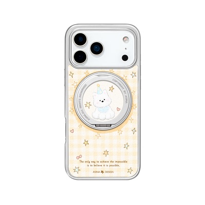 星格小狗适用苹果17Promax手机壳新款iPhone16Pro磁吸带支架保护套Co2支点ip15可爱高级感14好看13pm全包女
