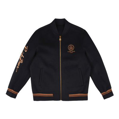 雷迪波尔翻领秋冬羊毛双面呢夹克