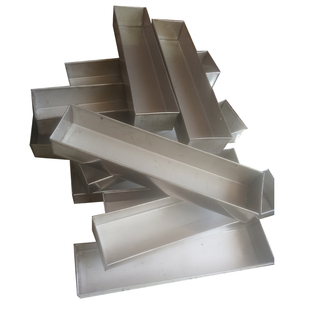 二月鸟不锈钢鸡食盒防撒长条长方形鸡食槽鸡水槽兔鸽用饮水槽养花