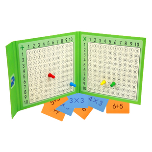 九九乘法口诀桌游儿童数学加法口算卡片百数表磁吸百数板蒙氏教具
