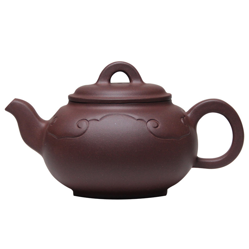原矿紫泥纯手工四方如意紫砂茶壶