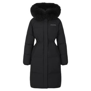 陈丽君同款Discovery探索长款加厚保暖毛领鹅绒羽绒服女25冬新款