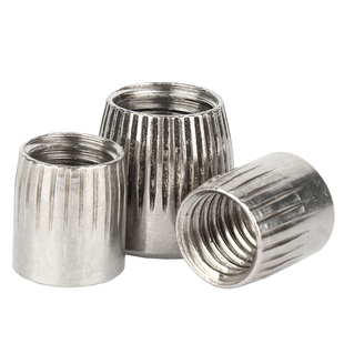 304不锈钢锥形螺母锥型螺帽滚花内爆膨胀防滑圆螺丝帽M6M8M10M12