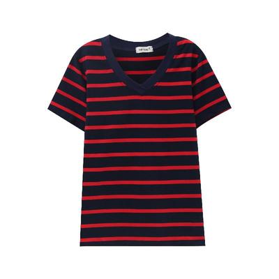 纯棉短袖t恤女大码遮肚显瘦宽松