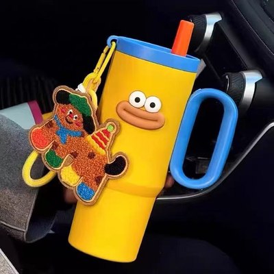 巨无霸高颜值女生吸管冰霸杯把手大容量车载水杯男生保温杯杯子