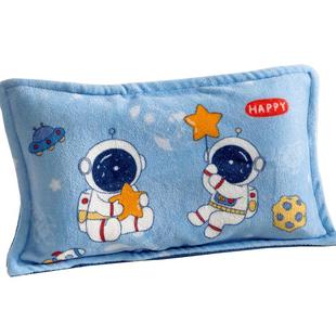 冬季儿童牛奶绒枕套30x50秋冬宝宝40x60枕头套秋冬加绒加厚枕芯套