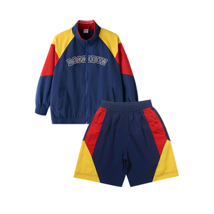 速干防泼水 MANUKIDS童装男童26春季撞色运动宽松中大童外套套装