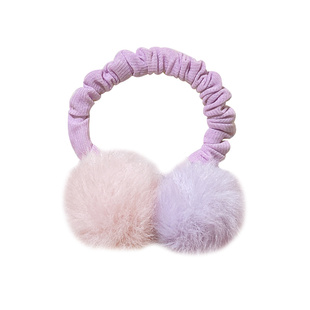 儿童可爱毛绒发圈头绳不勒发无扎痕高弹力发绳女童不伤发马尾皮筋