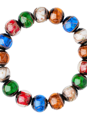 普陀山五彩香灰琉璃手链