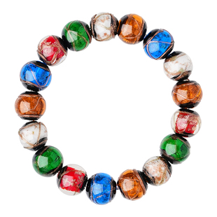 普陀山官方五彩香灰琉璃手链男女转运珠水晶手串正品直发情侣礼物