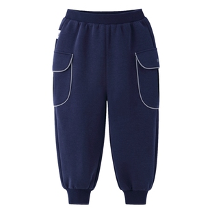 【商场同款】安奈儿童装男童裤子2024新款秋运动工装长裤XB436702