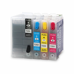 适用爱普生 252xl墨水WF-7620 3640 3620 7710 7715 7720 7725墨盒WF-7110 7210 EPSON WF-7610可填充加墨盒