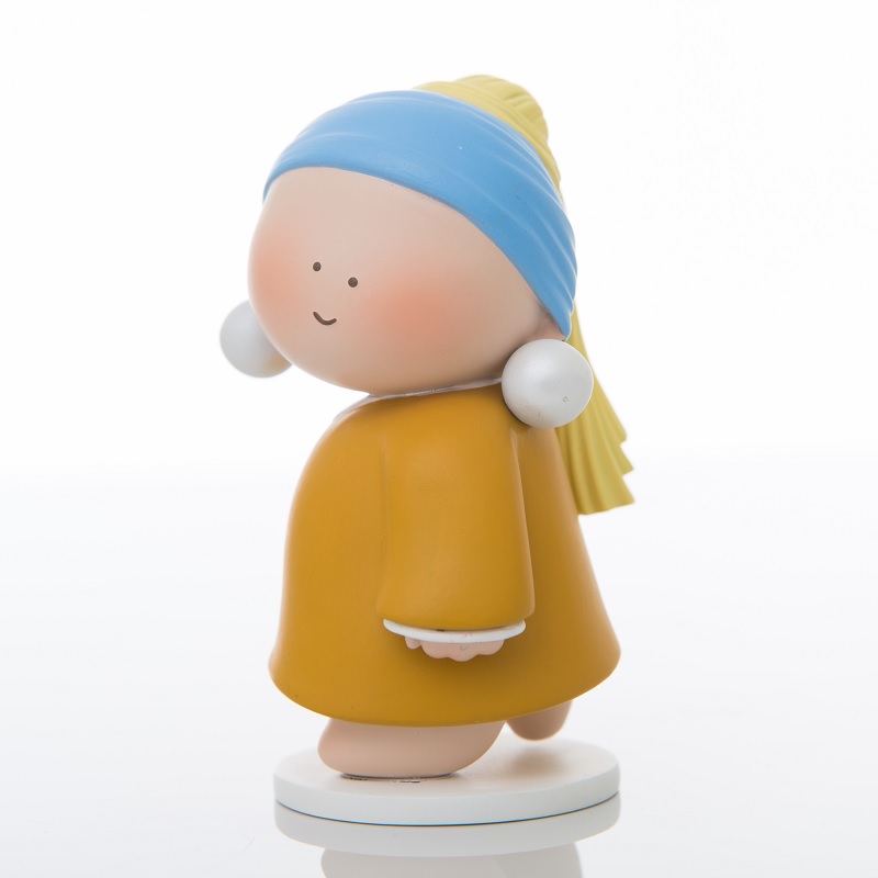 可米生活大藝術(shù)家戴珍珠耳環(huán)少女酒柜擺件圣誕裝飾品創(chuàng)意手辦禮物