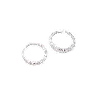 Galaxy/Vesper闪耀星河S925磨砂纯银戒指开口可调节复古指环对戒