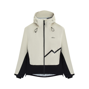 nowinsnow2025新款雪服男款上衣白色防水抗寒硬壳压胶单板滑雪服