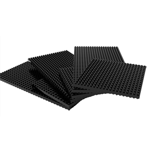 橡胶减震垫颗粒面凸起防滑缓冲胶垫水泵/空调外机/机器脚垫片减噪