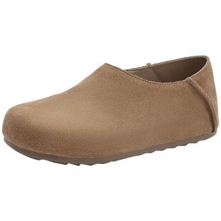 热风两穿平底鞋女款2025年春季新款舒适软底女鞋勃肯一脚蹬鞋子