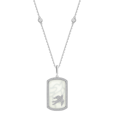 CIGALONG龙梓嘉飞燕和田玉无事牌项链新中式珠宝礼物