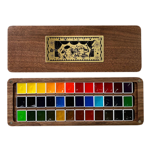 mg 艺术家水彩颜料 1ml 2ml 36色48色胡桃木盒分装 敏小姐美术馆