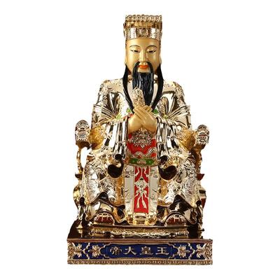 鎏金神像居家玉帝王母供奉摆件