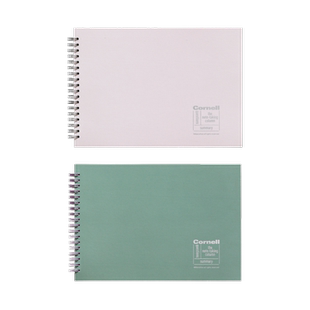 【百词斩文创】B5康奈尔双向横翻笔记本线圈记事两用双面横线方格加厚多用途课堂复习创意简约书写复古风烫金