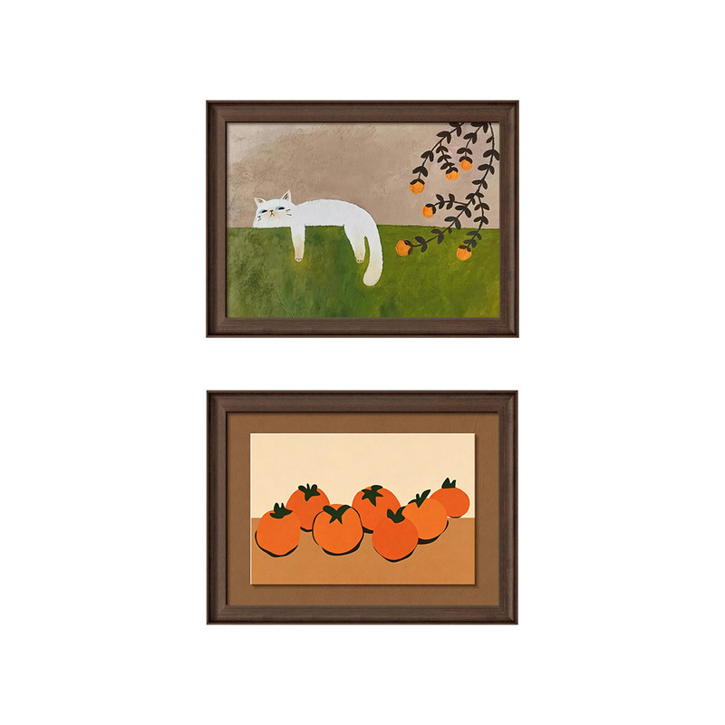 中古风入户玄关挂画法式复古客厅电视背景墙装饰画正对门餐厅壁画