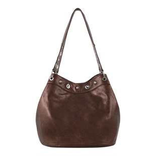 DirtySix 2025AW 达顿水桶 嬉皮朋克 多背法 机车铆钉软皮托特包