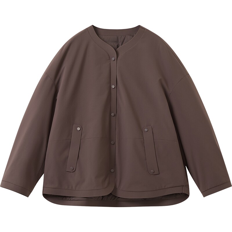 播冬季慵懒随性轻薄羽绒服短款女冬宽松外套BDS4RD3918