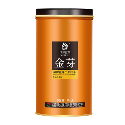 凤牌红茶金丝滇红金芽茶特级100g