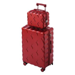 袋鼠红色行李箱结婚陪嫁一对女方新婚婚礼拉杆密码皮箱子子母24寸