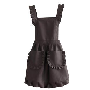 工装围裙女工作上班防水耐磨美甲店厨房家用做饭可爱韩版围腰短款