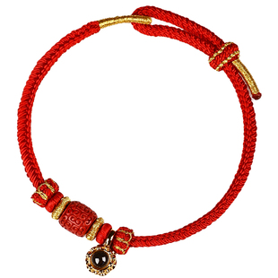 普陀山新款2026马年十二生肖朱砂本命年红绳手链男女太岁编织手绳