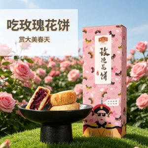 金桂坊玫瑰鲜花饼现烤云南特产纯手工糕点点心零食品小吃10枚香酥
