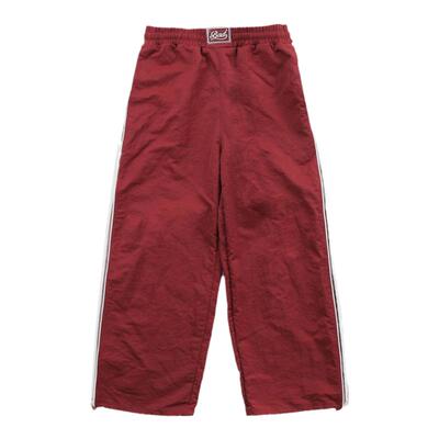 潮牌慵懒风三条杠阔腿裤