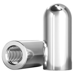 304不锈钢内螺纹圆头圆柱销空心销内牙带孔销子定位销M4M5M6M8M10