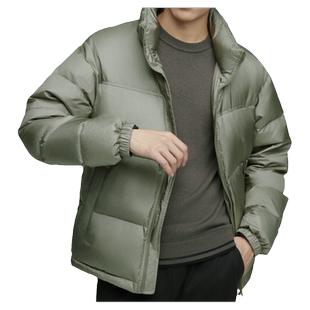 MOST/姆氏德男装冬季白鸭绒保暖宽松羽绒服灰绿色立领C34120010