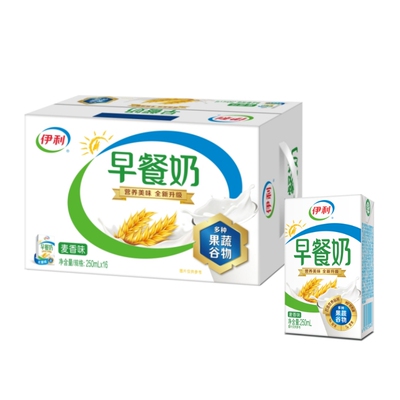 4月伊利早餐奶麦香味24盒